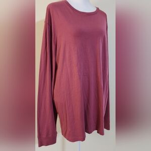 J Crew Light Plum Long Sleeve T-Shirt Size XL